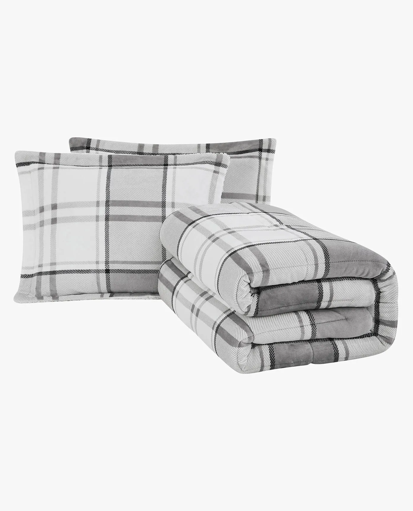 RONNIE PLAID 3 PIECE COMFORTER SET