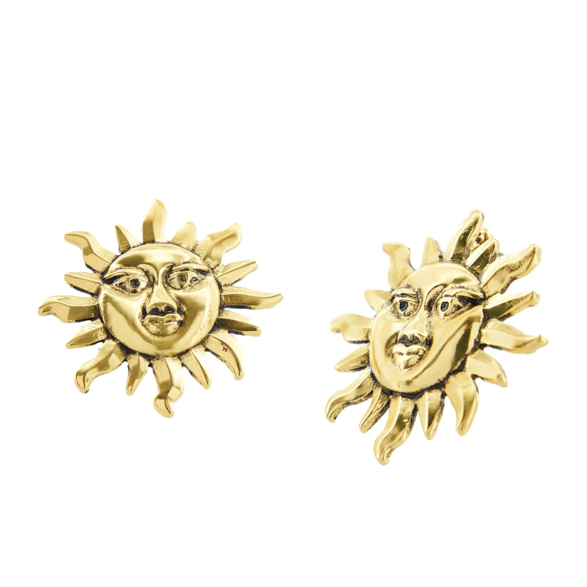 Sol Brass Earrings