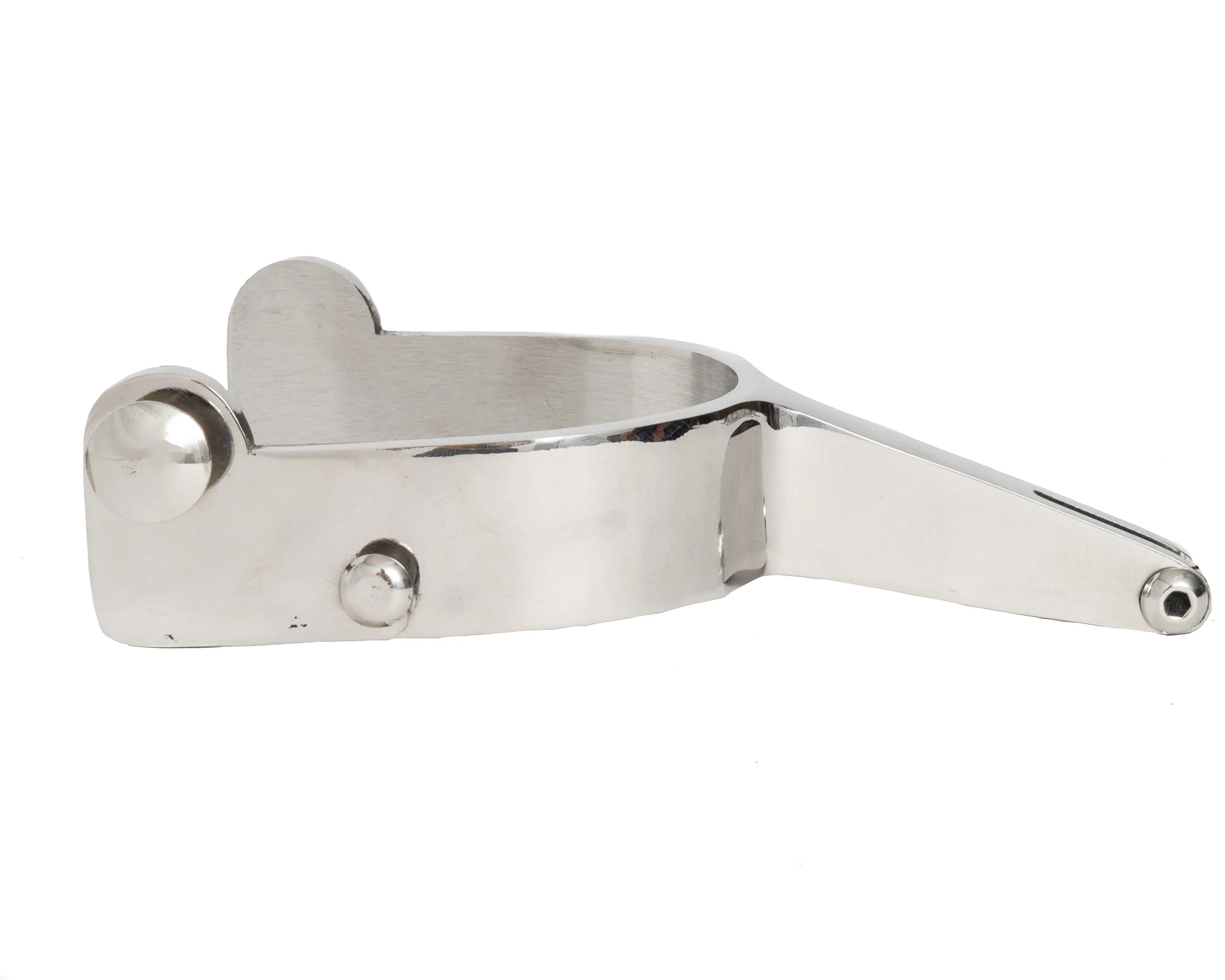 Stainless Steel Bareback Spurs - Straight Shank