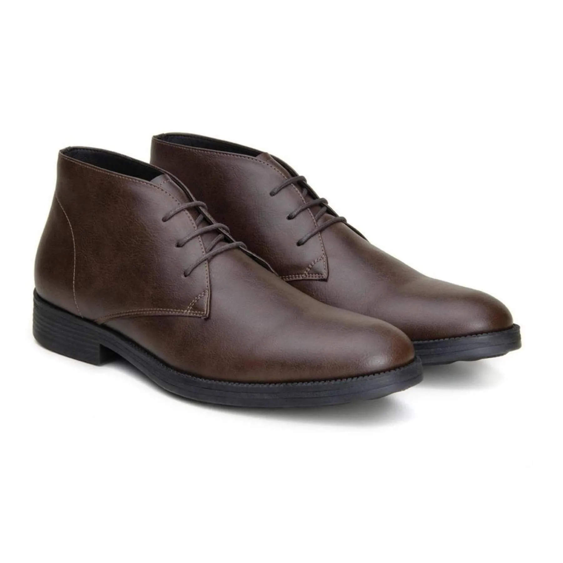 'Tivoli' classic vegan leather Chukka by Vincente Verde -  espresso