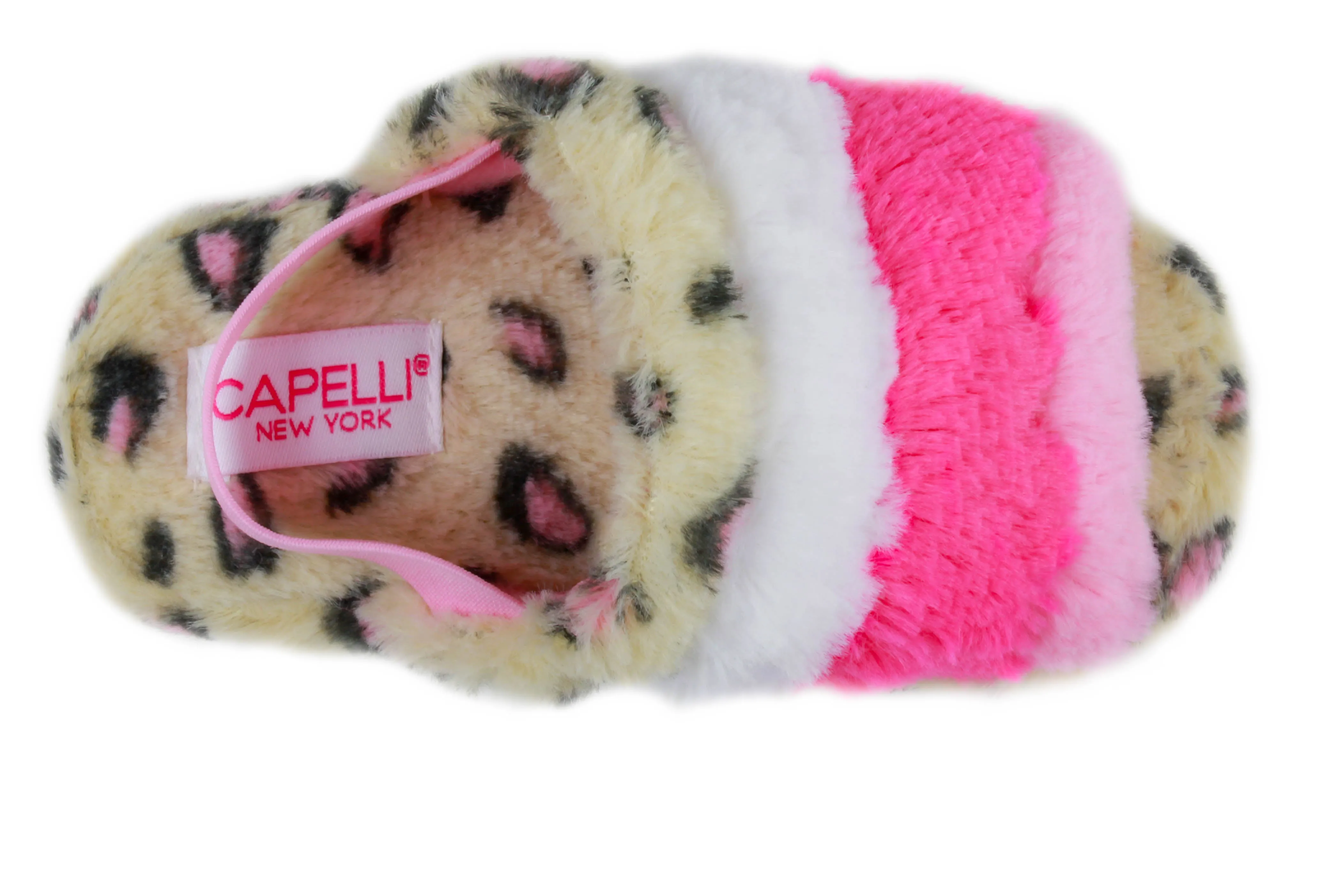 Toddler Girls Leopard Color Block Faux Fur Slip on with Elastic