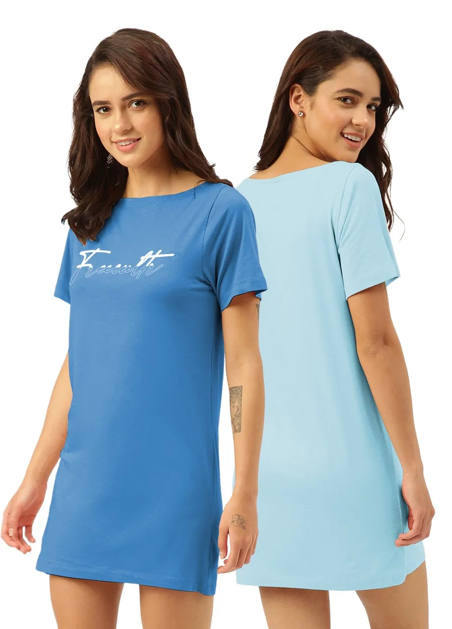 Twin Skin Women's T-shirt Dress (Pack of 2)