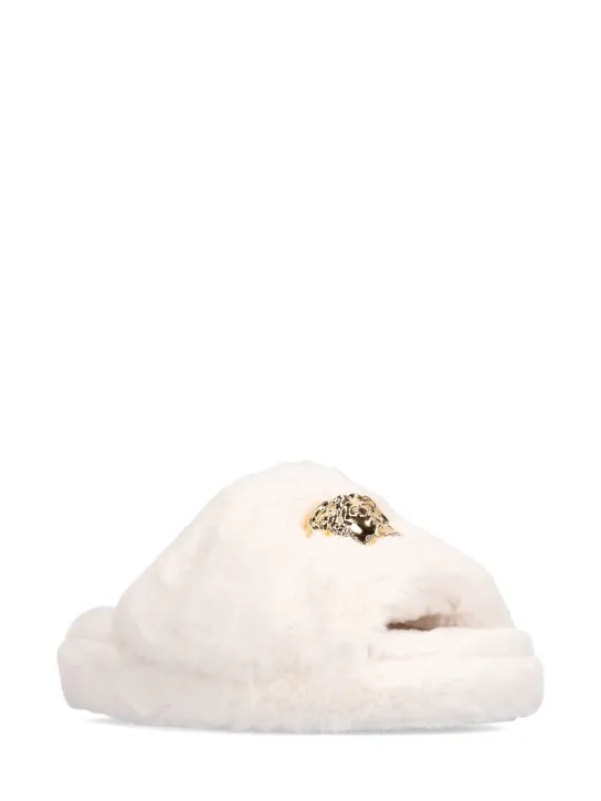 Versace   Faux fur slippers 